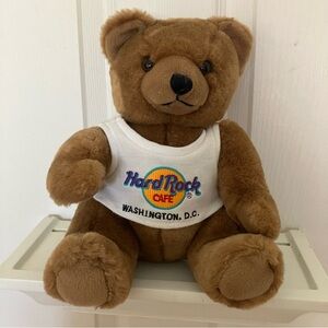 Hard Rock Cafe Brown Plush Bear w/Washington, D.C. T-Shirt